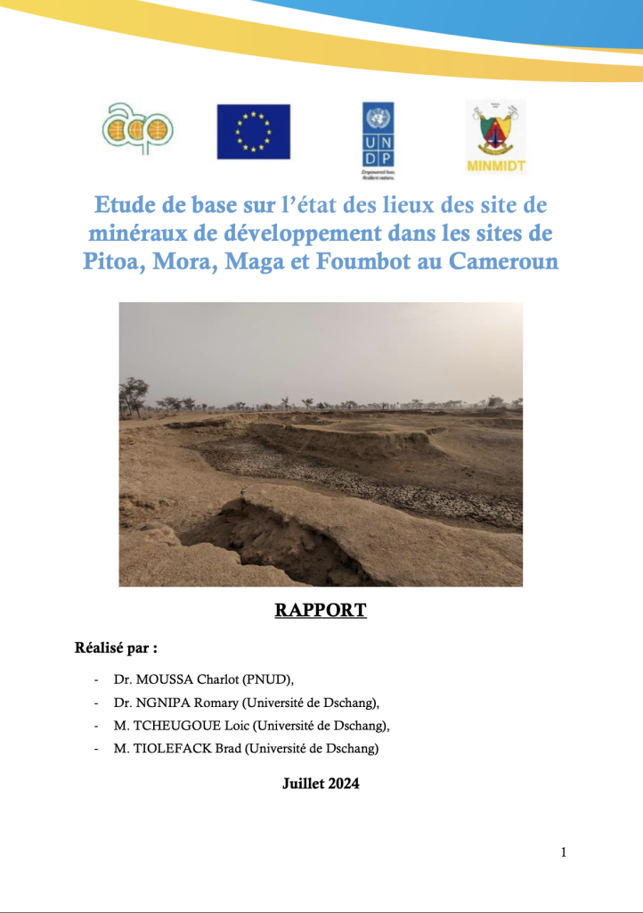Baseline study on Development Minerals in Far North and West Cameroon