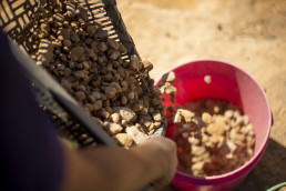 Gravel mined by artisanal and small-scale miner in Kitwe, Zambia