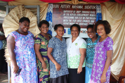Women potters from Nayawa Village at Sigatoka who received support from the Programme