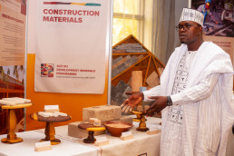 Ibrahim Djagra, a Cameroonian social entrepreneur/ ADJEC, showcasing low-carbon construction materials