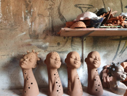 Art in the making at the studio of Artisan Robert Campbell of Hands in Clay (now Khadabra)