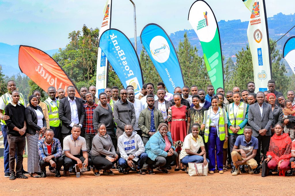 Group photo of training participants at Kabale University. In the picture are Mr. Humphrey Asiimwe, CEO of Uganda Chamber of Energy and Minerals, and Mr. Michael Musinguzi from Q-Sourcing – a human resource development company, among others.