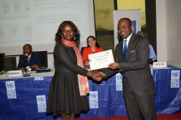 Certificate awarded by the Ministry of Youth and Civic Education (MINJEC) representative