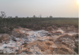 Aerial view of the Dickson Sinyangwe silica mine in Kalulushi, captured during the mission