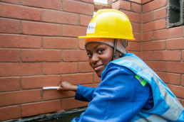 Marking guide lines for accurate brick placement