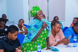 One of the participants presenting on the key pending issues that women in mining are facing Her analysis contributes to broader efforts aimed at improving professional opportunities for women in the field.
