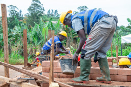 Another stage of the University of Dschang gatehouse construction