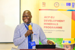 Mr. Misak Olol from Centenary Bank giving a detailed presentation on financial literacy during the training at Busitema University.
