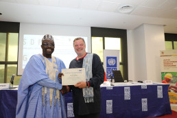 Dr. Moussa Charlot, ACP-EU Programme Coordinator for Development Minerals, with UNDP Deputy Resident Representative Mr. Martin Hart-Hansen.