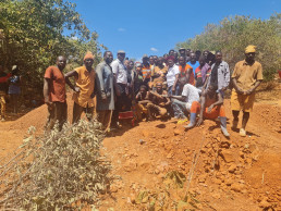 The Country Coordinator and government officials during a formalization mission in Zambia.