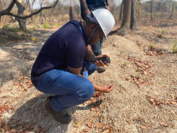 Mining officials in the field during an artisanal and small-scale mining formalization campaign in Zambia.